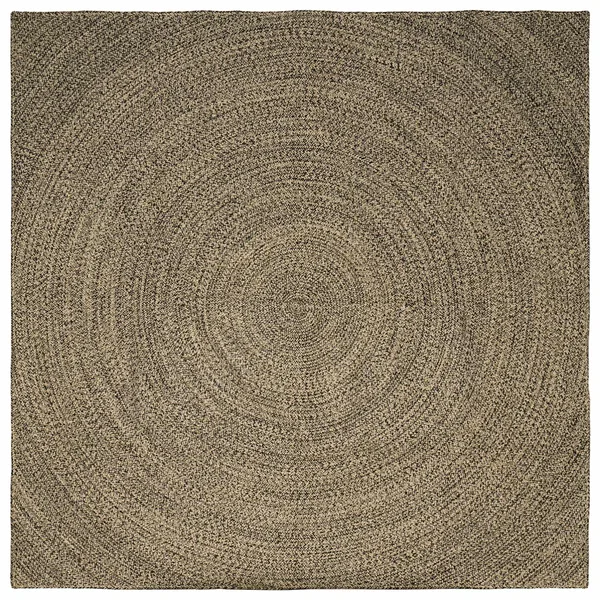 Tapis de surface Naturel et noir 240 x 240 cm Jute