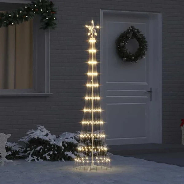 Arbre de Noël LED Blanc chaud 51 x 51 x 190 cm Métal