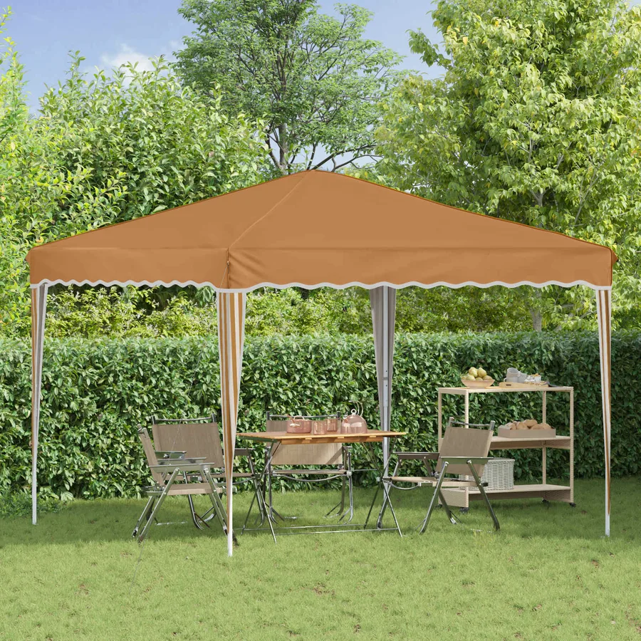 Tente de fête pop-up 288 x 288 x 245 cm Beige Tissu Oxford - 3