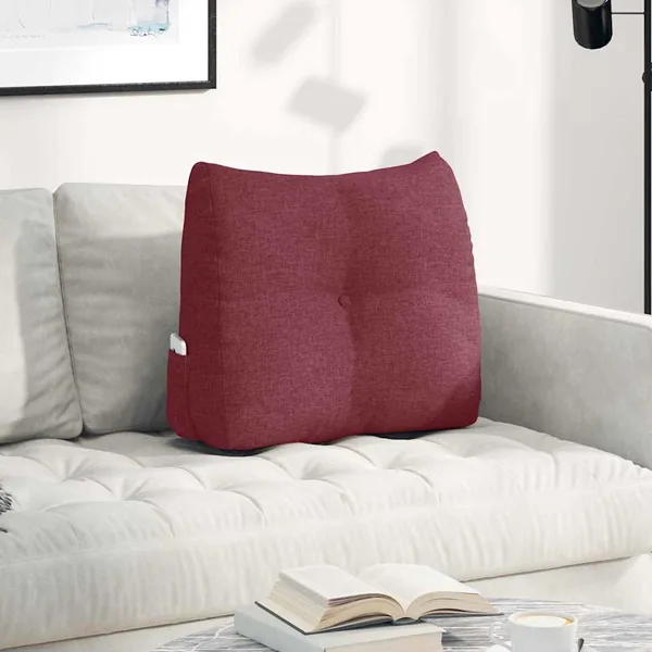 Coussin de Dos Bordeaux 60 x 24 x 50 cm tissu