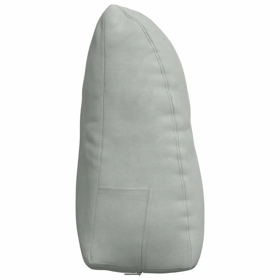 Coussin de Dos Gris clair 60 x 24 x 50 cm Velours - 7