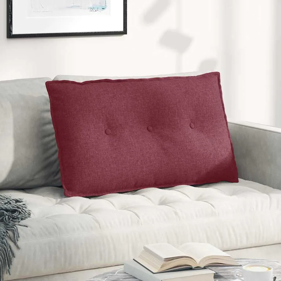 Coussin de Dos Bordeaux 80 x 19 x 50 cm tissu
