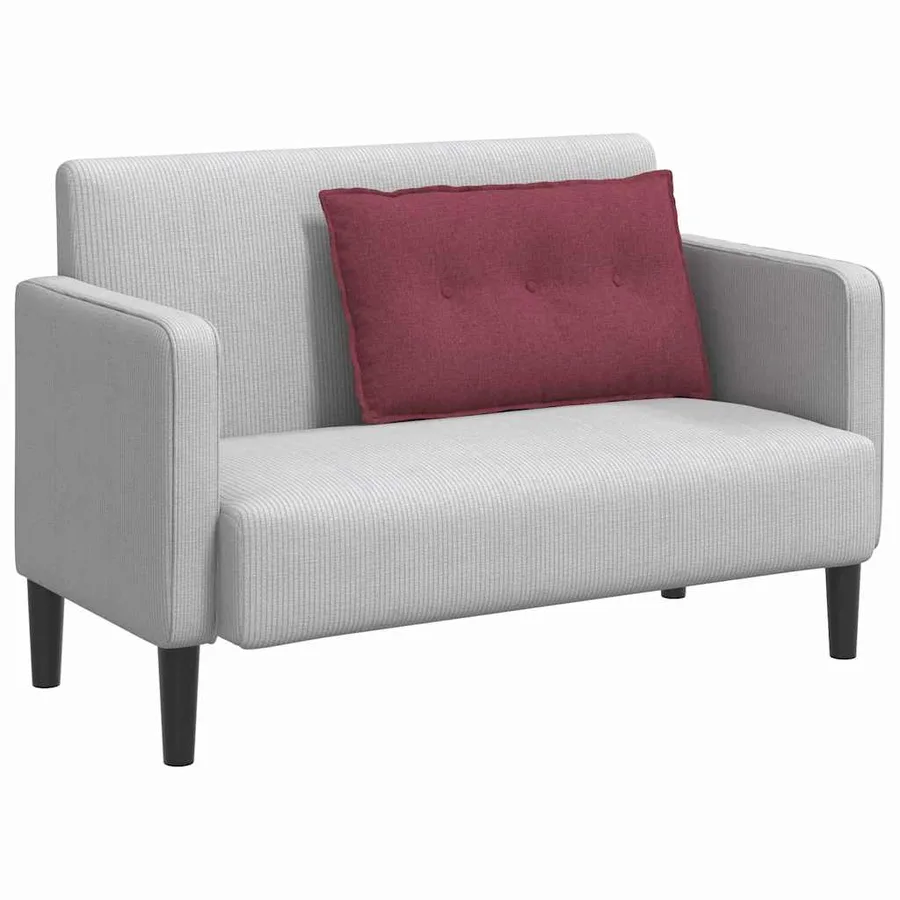Coussin de Dos Bordeaux 80 x 19 x 50 cm tissu - 3