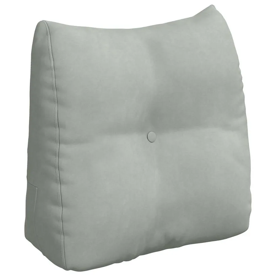 Coussin de Dos Gris clair 45 x 24 x 50 cm Velours - 2