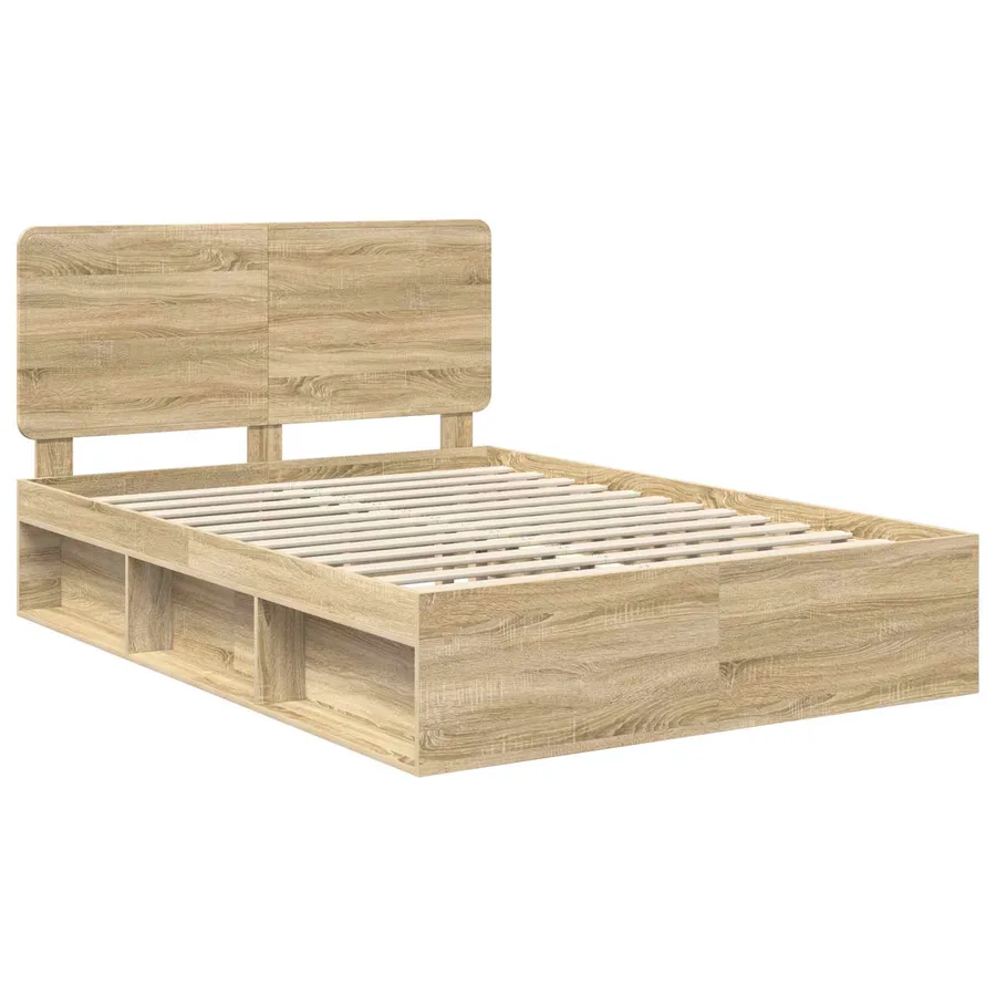 Cadre de lit Sonoma 140 x 200 cm Bois de pin massif - 4