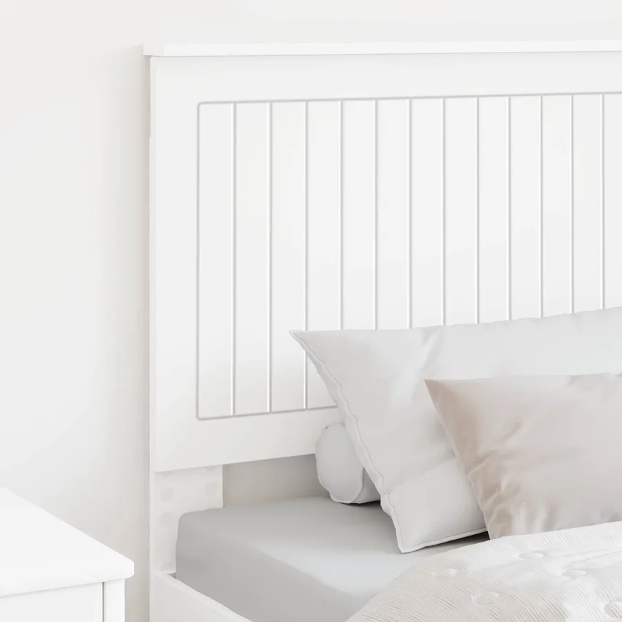 Tête de lit avec tête de lit Blanc 90 cm Bois d'ingénierie - 3