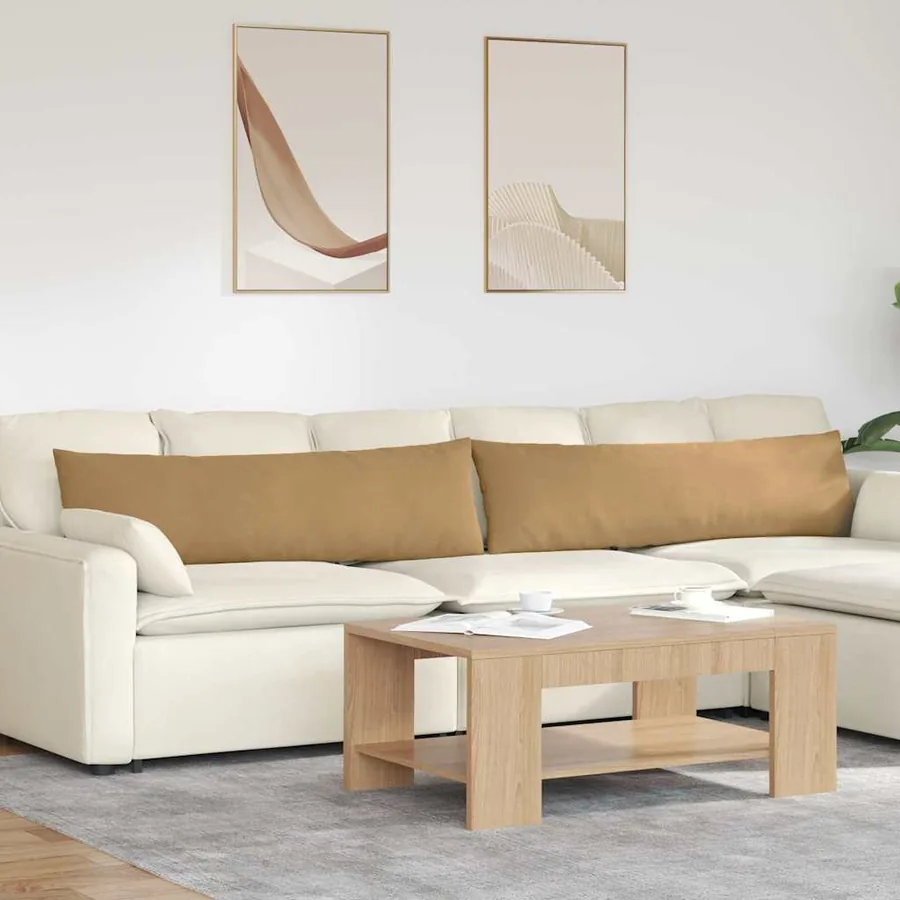 Coussins de canapé 2 pcs Marron 145 x 40 cm