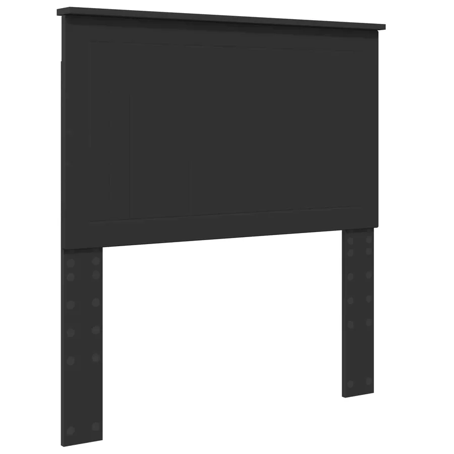 Cadre de lit Noir 90 x 200 cm Bois de pin massif - 6