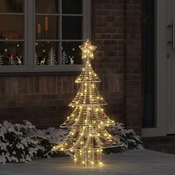 Sapin de Noël avec 120 LED Blanc chaud 120,5 cm PET