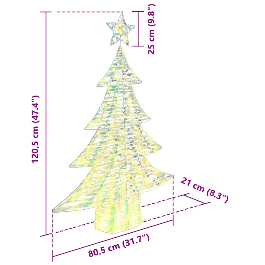 Sapin de Noël avec 120 LED Blanc chaud 120,5 cm PET - 10
