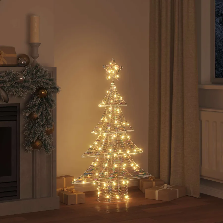 Sapin de Noël avec 120 LED Blanc chaud 120,5 cm PET - 3