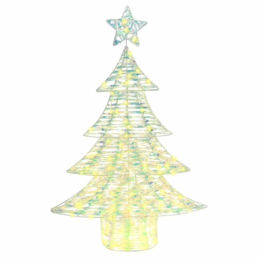 Sapin de Noël avec 120 LED Blanc chaud 120,5 cm PET - 4