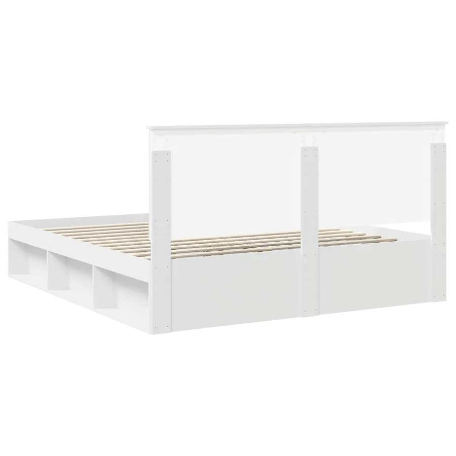 Cadre de lit Blanc 180 x 200 cm Bois de pin massif - 9