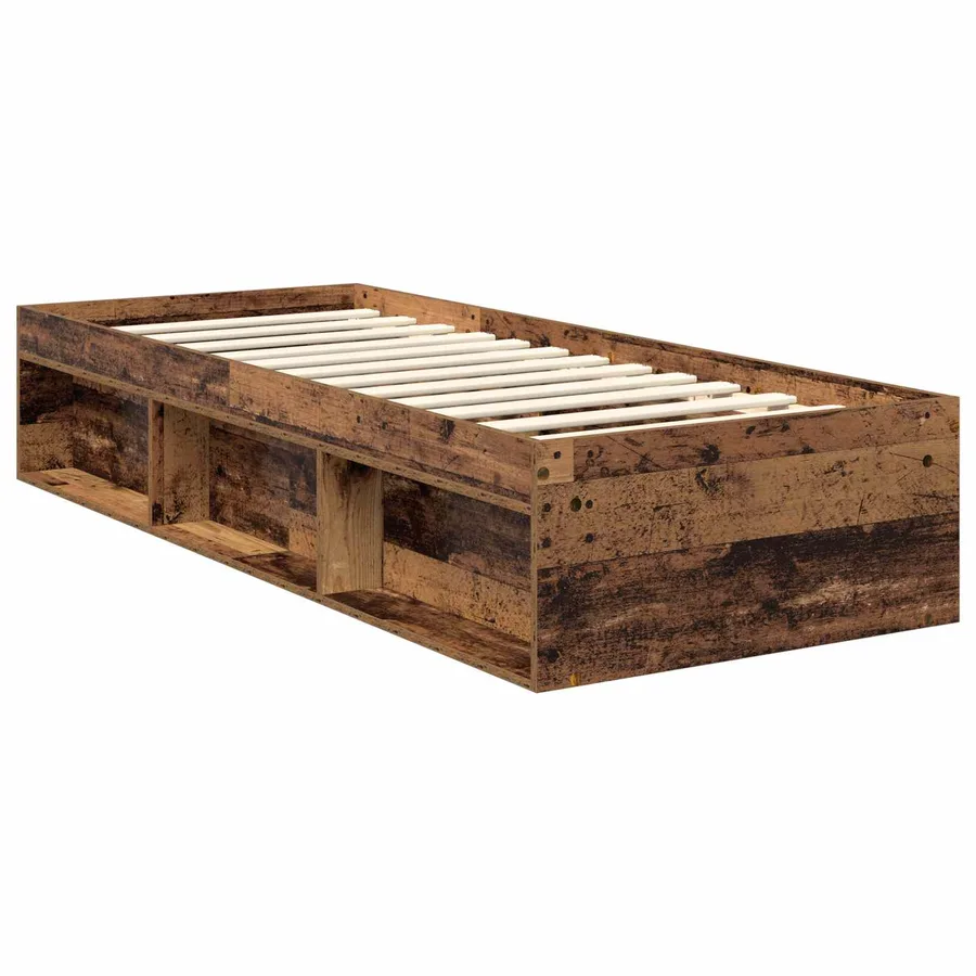 Cadre de lit Bois ancien 75 x 190 cm Bois d'ingénierie - 5