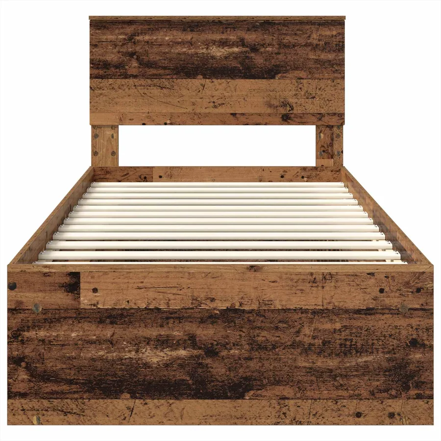 Cadre de lit Bois ancien 75 x 190 cm Bois d'ingénierie - 7