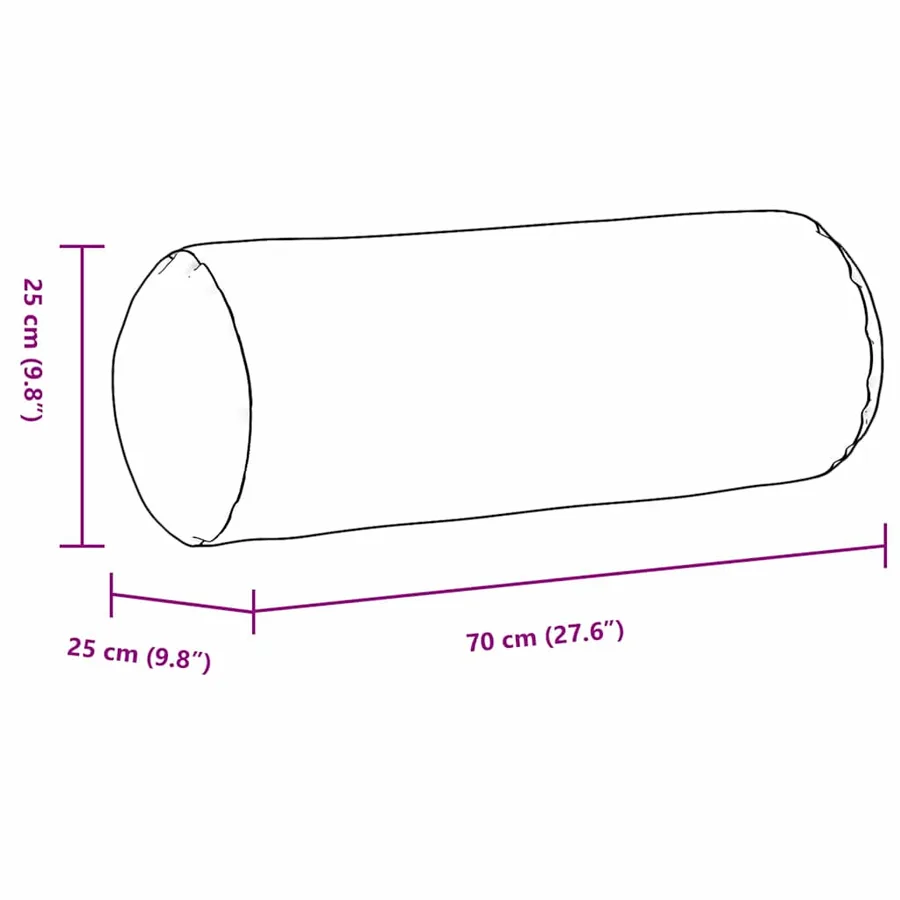Coussins d'accent 2 pcs Vert clair Ø 25 x 70 cm - 8