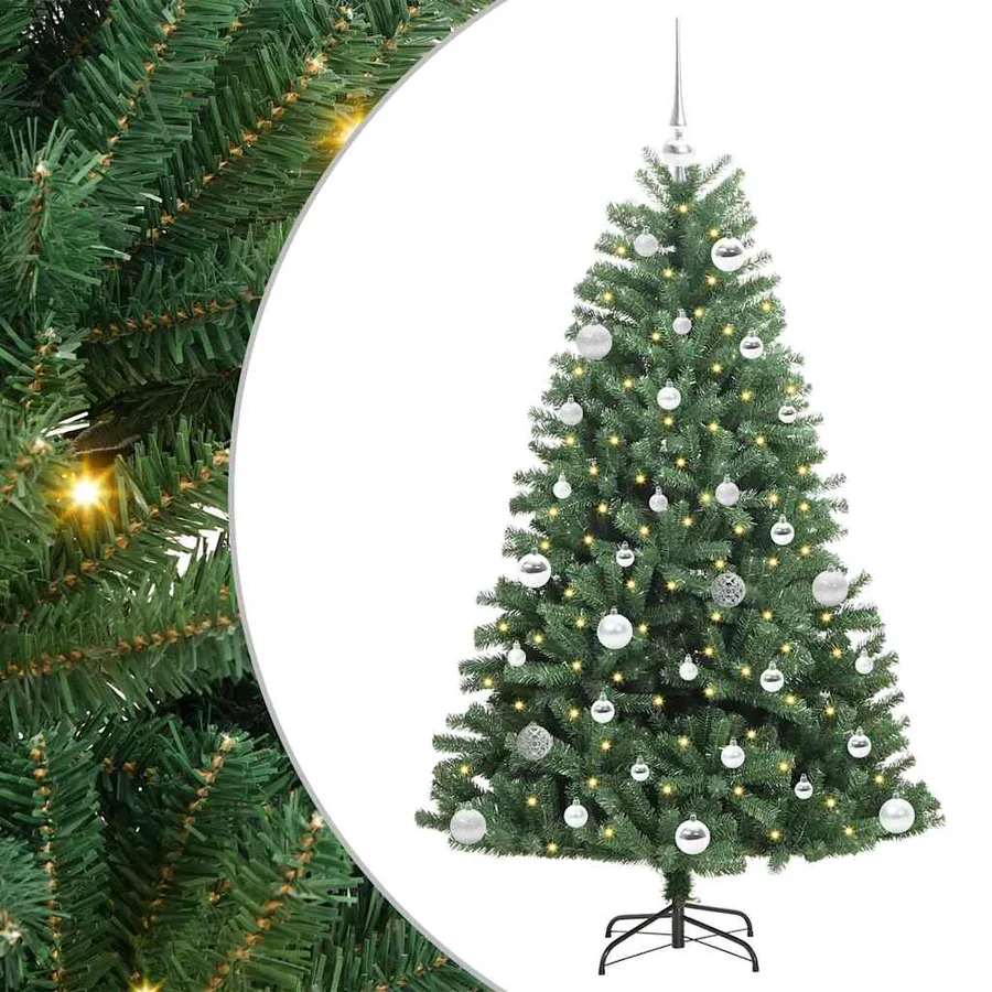Sapin de Noël Artificiel à Branches Articulées Vert 150 cm - 2