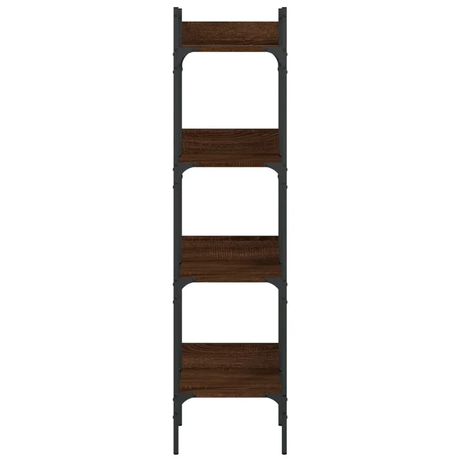 Bibliothèque à 4 niveaux chêne 35x30x138,5 cm bois d'ingénierie - 5