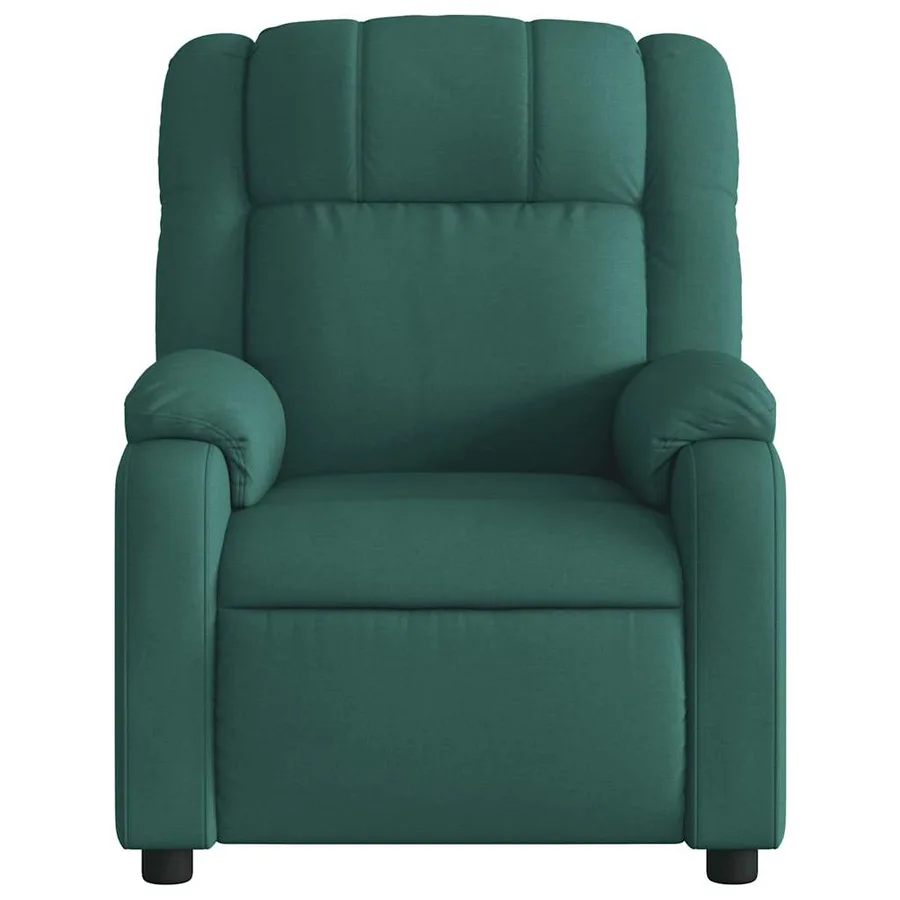 Fauteuil de massage inclinable Vert foncé Tissu - 8