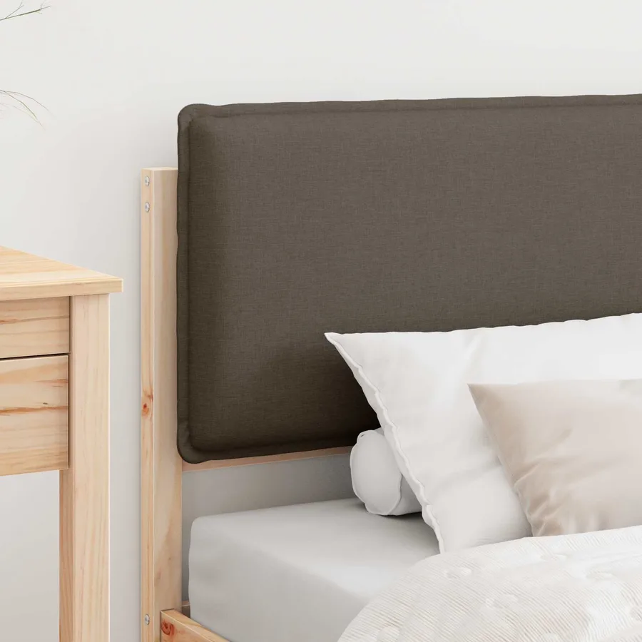 Cadre de lit avec tête de lit rembourrée Taupe 90 x 200 cm - 3