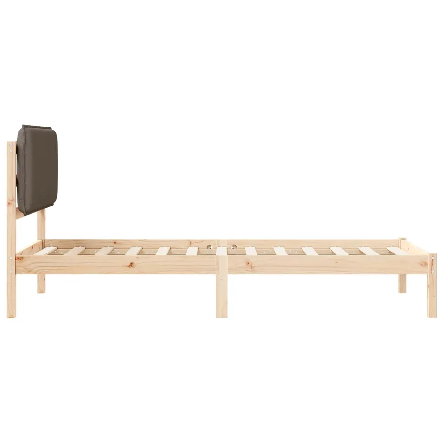 Cadre de lit avec tête de lit rembourrée Taupe 90 x 200 cm - 6
