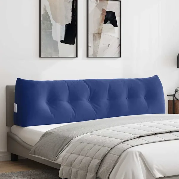 Coussin de Dos Bleu police 180 x 24 x 50 cm Velours