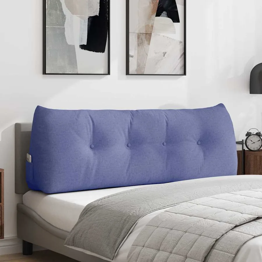 Coussin de Dos Bleu denim 140 x 24 x 50 cm tissu