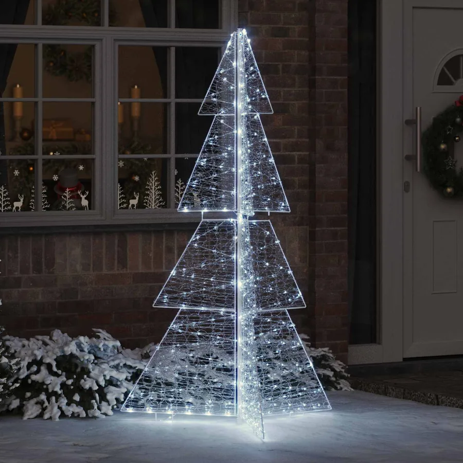 Sapin de Noël avec 240 LED Blanc Froid 180 cm Acrylique