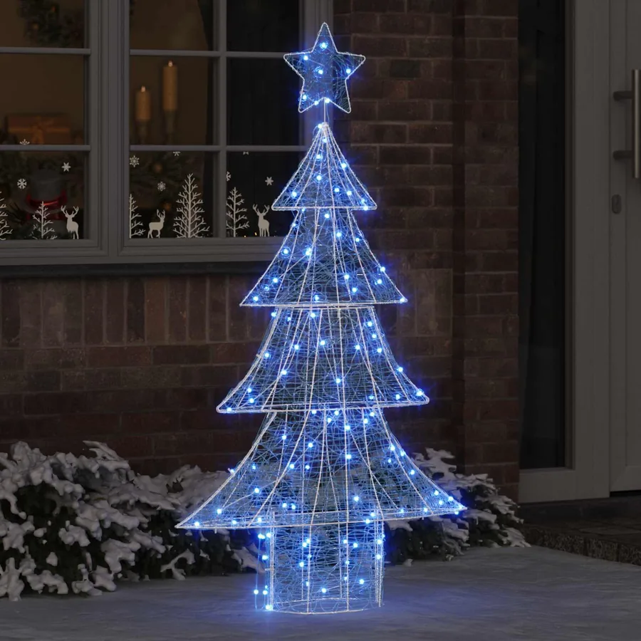 Sapin de Noël avec 160 LED Bleu 150 cm Acrylique