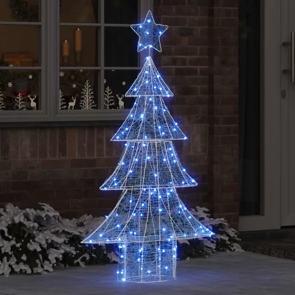 Sapin de Noël avec 160 LED Bleu 150 cm Acrylique