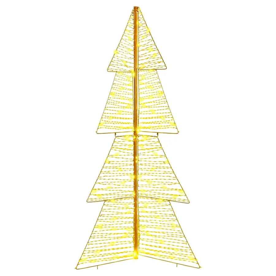 Sapin de Noël avec 160 LED Blanc chaud 150 cm PET - 4