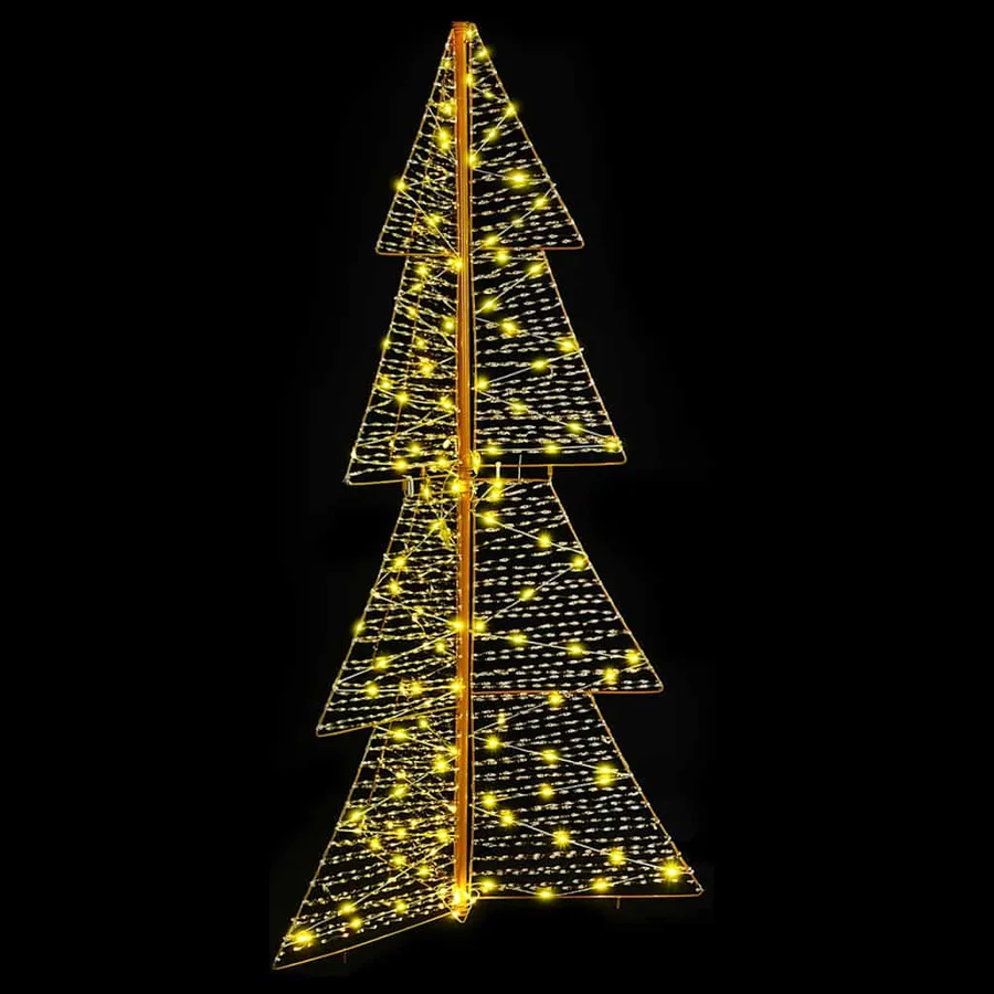 Sapin de Noël avec 160 LED Blanc chaud 150 cm PET - 5
