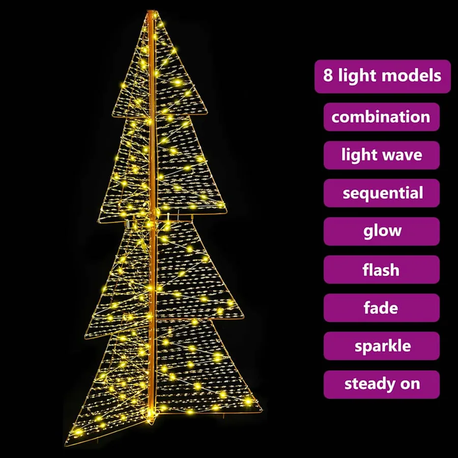 Sapin de Noël avec 160 LED Blanc chaud 150 cm PET - 9
