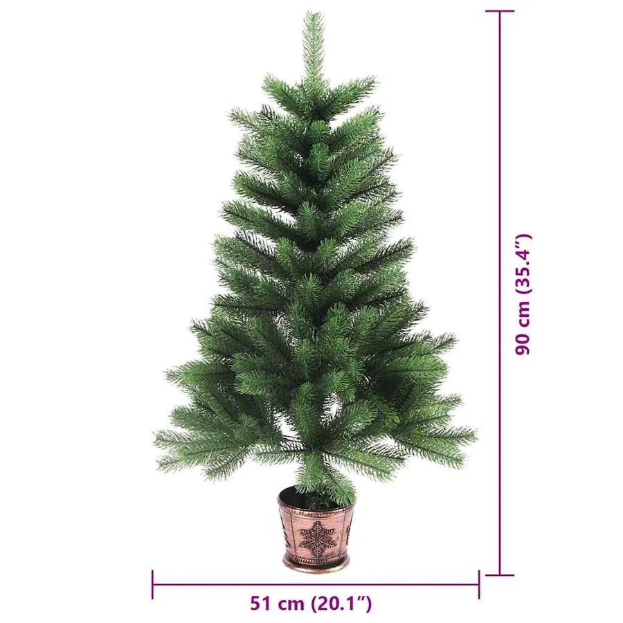 Sapin de Noël avec 150 LED avec support Vert 90 cm PE - 14