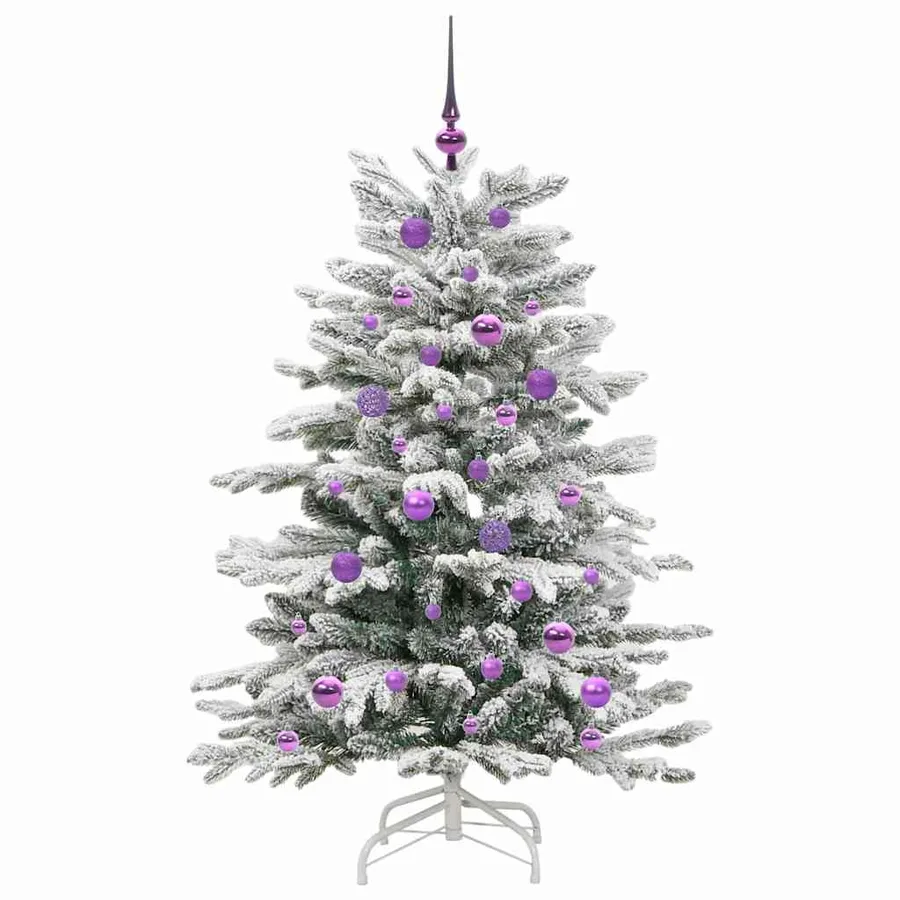Sapin de Noël Artificiel à Branches Articulées Blanc 150 cm - 4