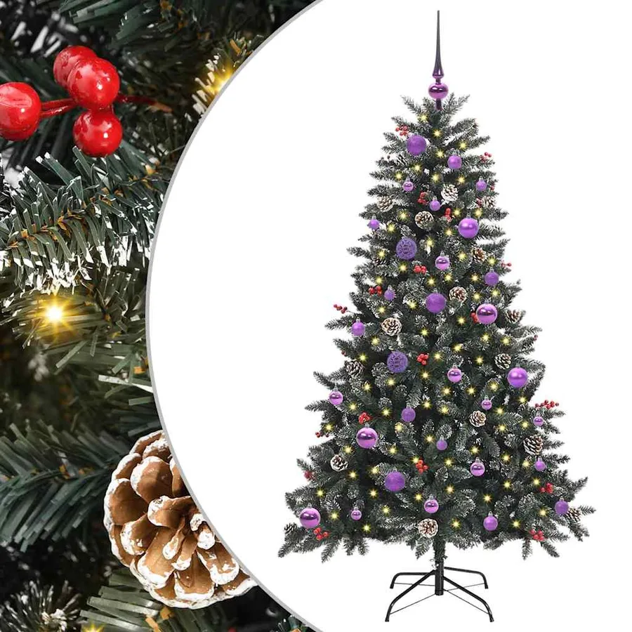 Sapin de Noël artificiel Vert 150 cm PVC, plastique et acier - 2