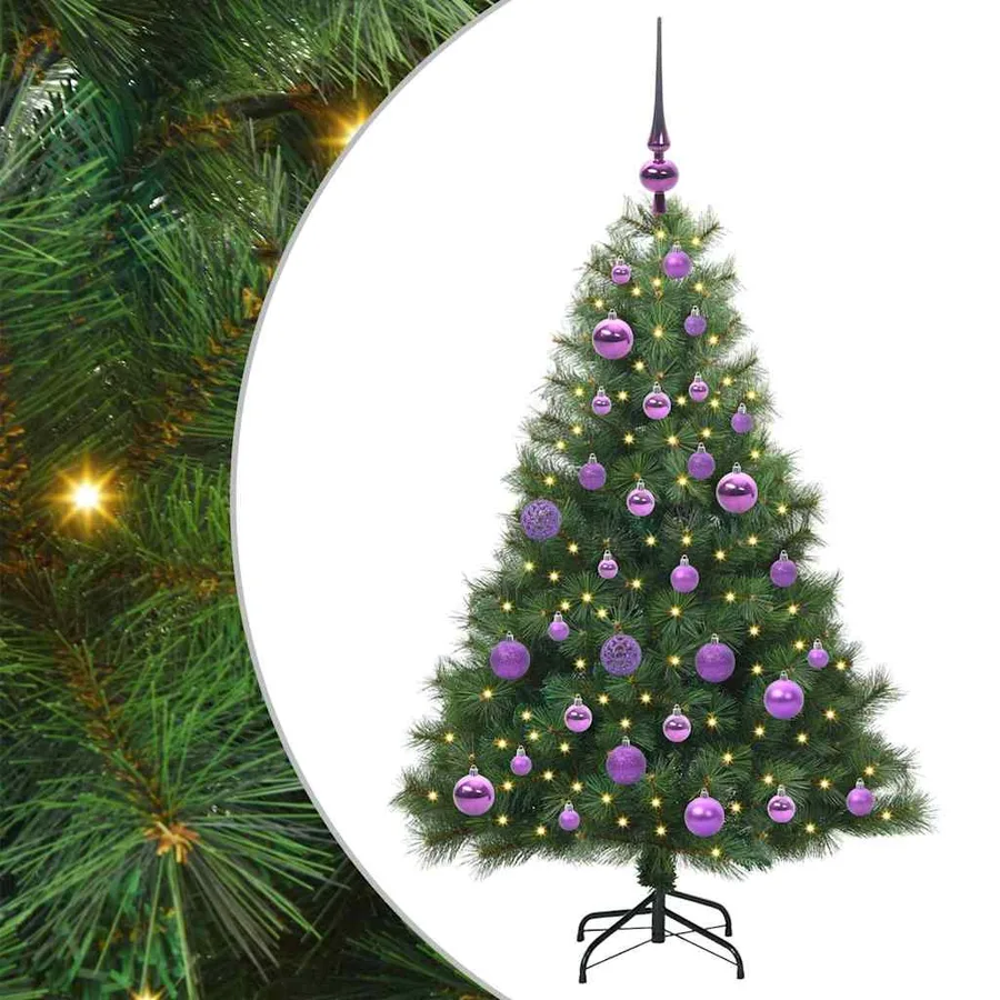 Sapin de Noël artificiel avec 150 LED Vert 120 cm PE et PVC - 2