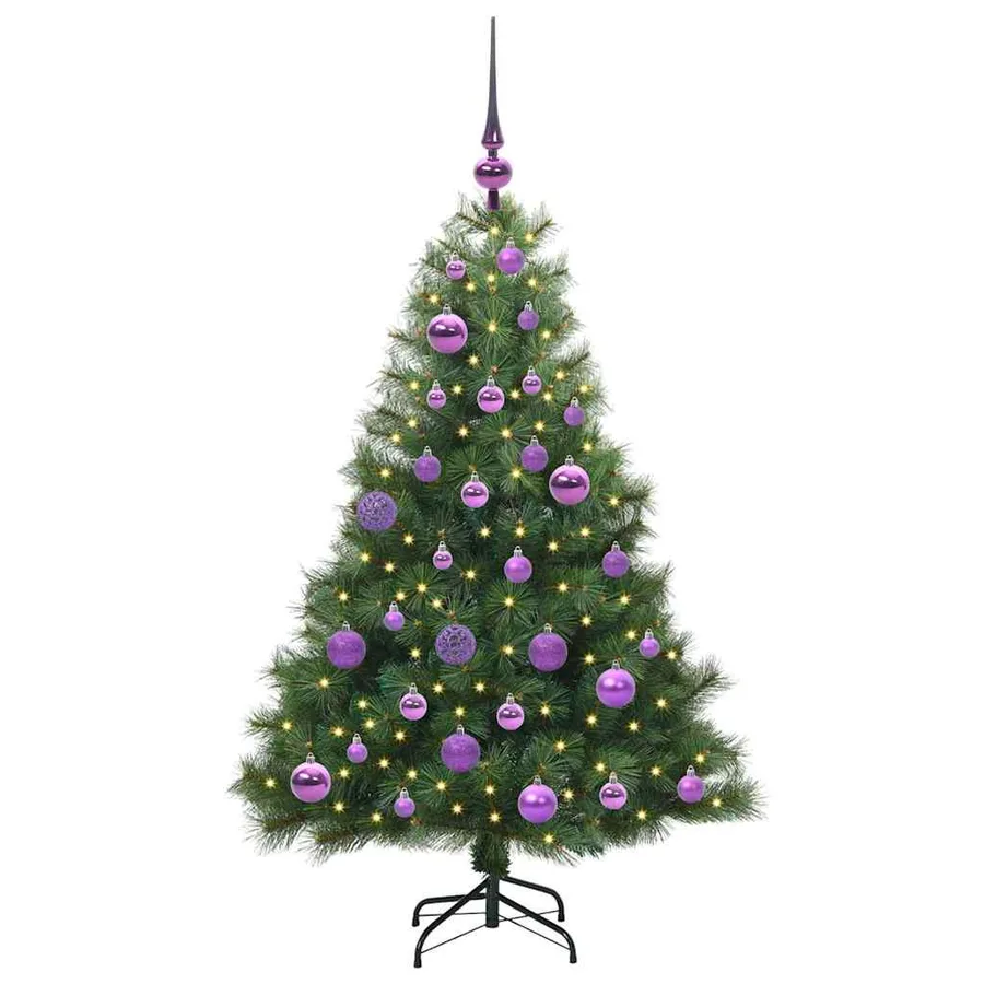 Sapin de Noël artificiel avec 150 LED Vert 120 cm PE et PVC - 3