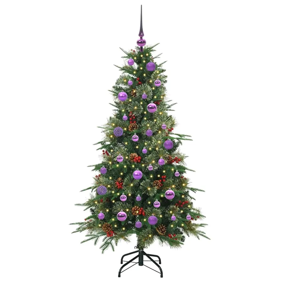 Sapin de Noël Artificiel à Branches Articulées Vert 150 cm - 3