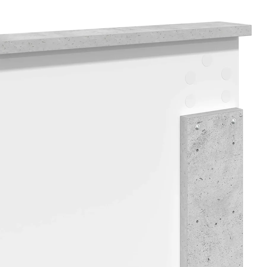 Cadre de lit Gris béton 140 x 200 cm Bois Ingénierie - 12