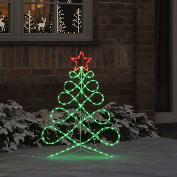 Lumière en forme d'arbre de Noël Multicolore 78 x 58 cm PVC