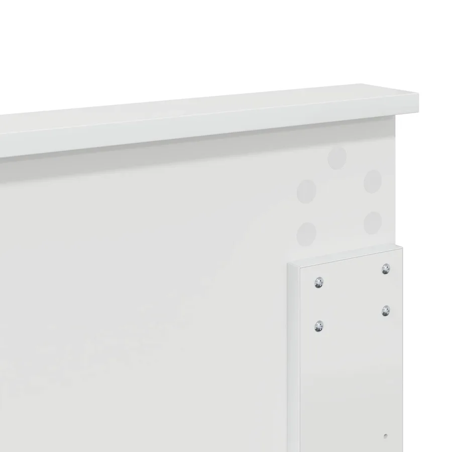 Cadre de lit Blanc 160 x 200 cm Bois de pin massif - 11