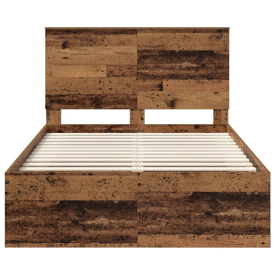 Cadre de lit Bois ancien 120 x 200 cm Bois de pin massif - 7
