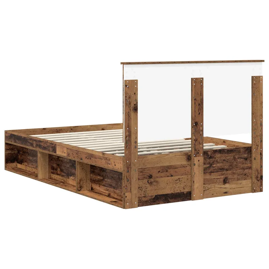Cadre de lit Bois ancien 120 x 200 cm Bois de pin massif - 9