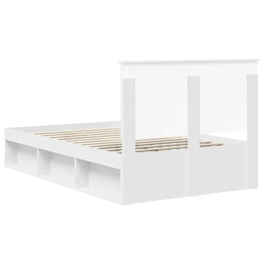 Cadre de lit Blanc 120 x 200 cm Bois de pin massif - 9