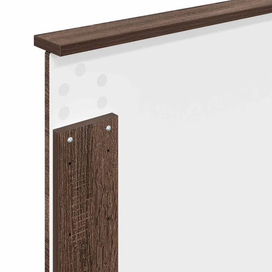 Cadre de lit avec tiroir Chêne brun 90 x 190 cm Bois Ingénierie - 12