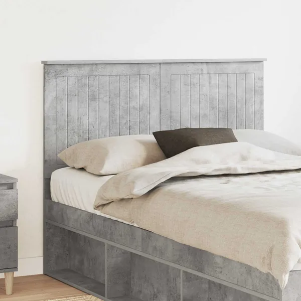 Tête de lit Gris béton 120 cm Bois d'ingénierie