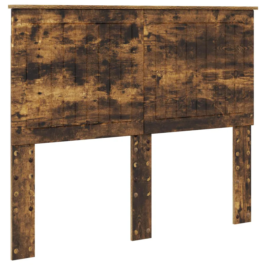 Cadre de lit Chêne fumé 135 x 190 cm Bois de pin massif - 6