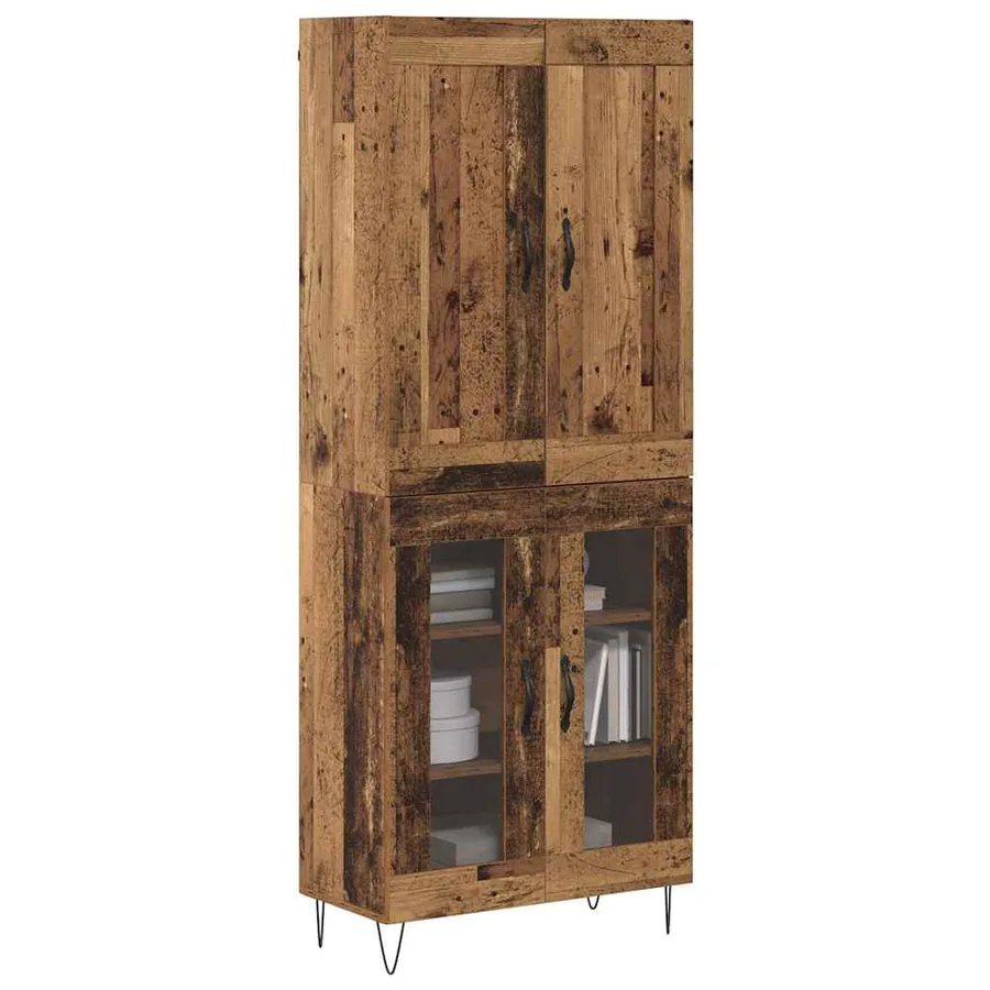 Haut Armoire Bois Ancien 69,5 x 34 x 180 cm Bois d'ingénierie - 2