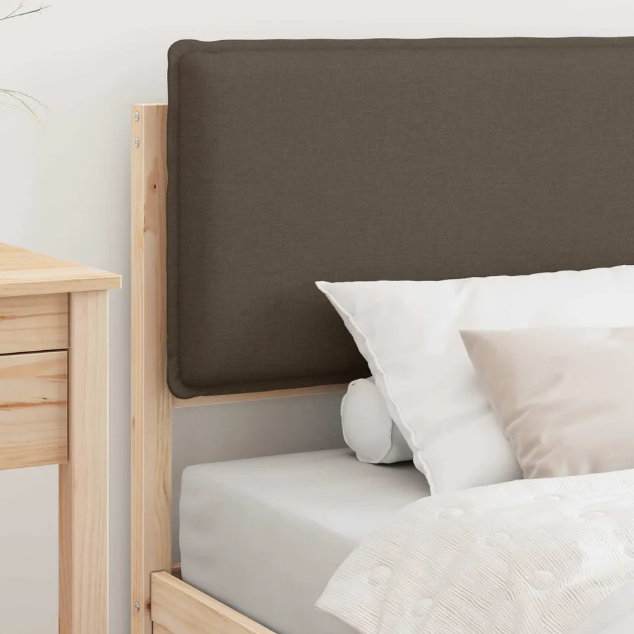Cadre de lit avec tête de lit rembourrée Taupe 90 x 190 cm - 3